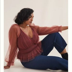 Gorgeous Anthropologie plus top